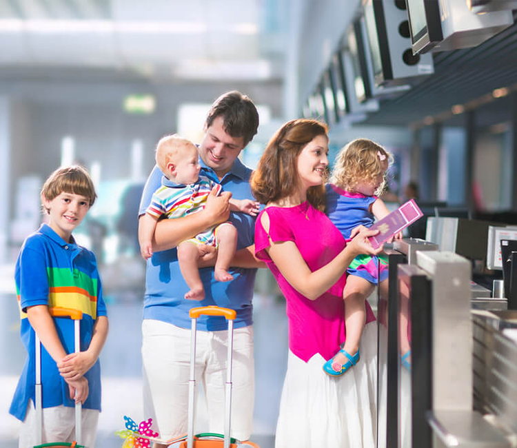 Slide 4 Image of Family at Airport